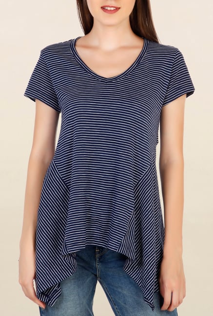 Chemistry Navy Striped Top Chemistry Navy Striped Top