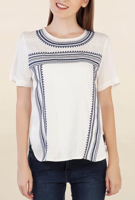 Chemistry Off White Printed Top Chemistry Off White Printed Top
