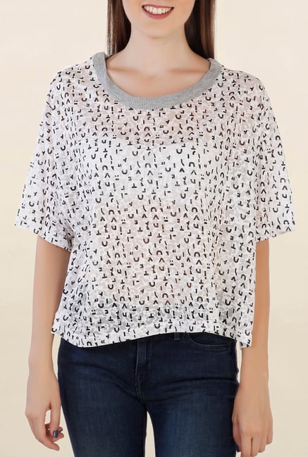 Chemistry Off White Printed Top Chemistry Off White Printed Top