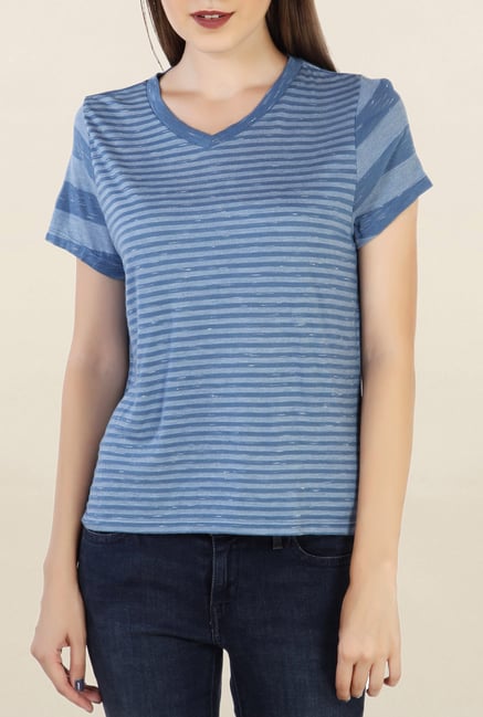 Chemistry Teal Striped Top Chemistry Teal Striped Top