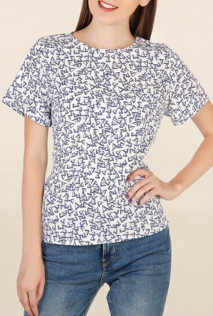 Chemistry White Printed Top Chemistry White Printed Top