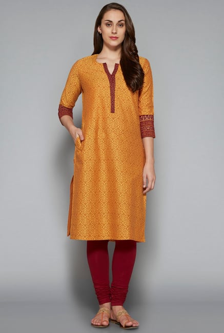 Utsa by Westside Mustard Printed Kurta Utsa by Westside Mustard Printed Kurta