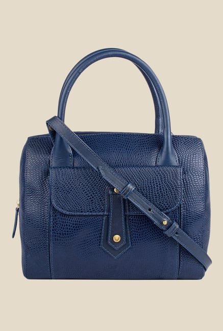 Hidesign Hong Kong 03 SB Blue Leather Bowler Bag Hidesign Hong Kong 03 SB Blue Leather Bowler Bag