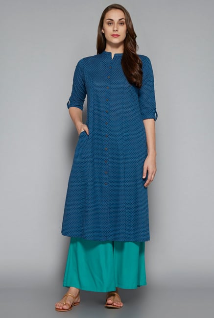Utsa by Westside Indigo Textured Kurta Utsa by Westside Indigo Textured Kurta