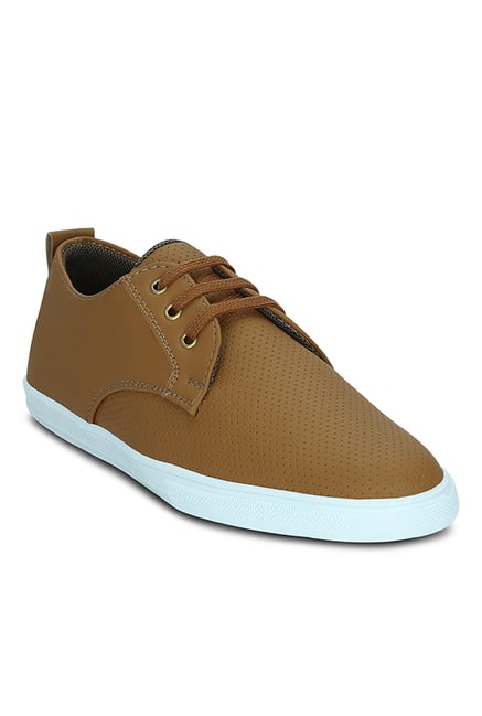 Get Glamr Ariclya Tan Derby Shoes Get Glamr Ariclya Tan Derby Shoes