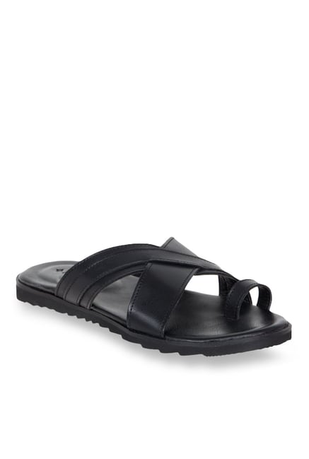 Ruosh Black Toe Ring Sandals Ruosh Black Toe Ring Sandals