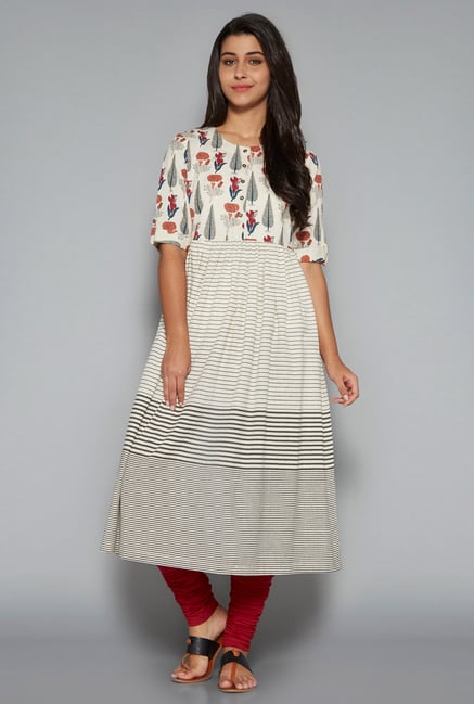 Utsa by Westside Off White Printed Kurta Utsa by Westside Off White Printed Kurta