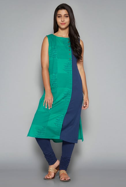 Utsa by Westside Green Printed Kurta Utsa by Westside Green Printed Kurta