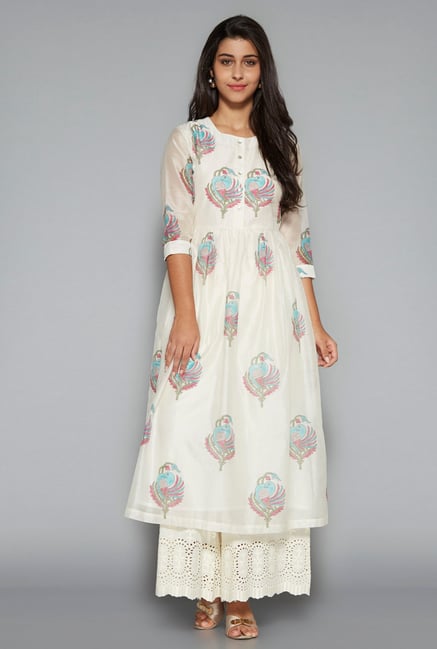 Zuba by Westside Off White Printed Kurta Zuba by Westside Off White Printed Kurta