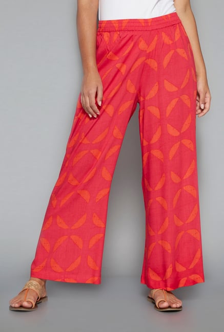 Utsa by Westside Pink Printed Palazzos Utsa by Westside Pink Printed Palazzos