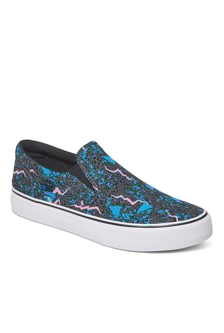DC Trase S Dark Grey & Blue Plimsolls DC Trase S Dark Grey & Blue Plimsolls