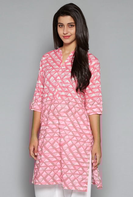 Utsa by Westside Pink Pure Cotton Kurta Utsa by Westside Pink Pure Cotton Kurta