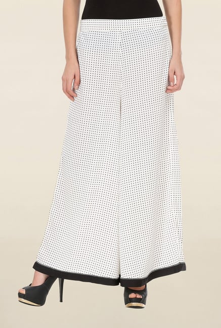 W White Printed Palazzo W White Printed Palazzo