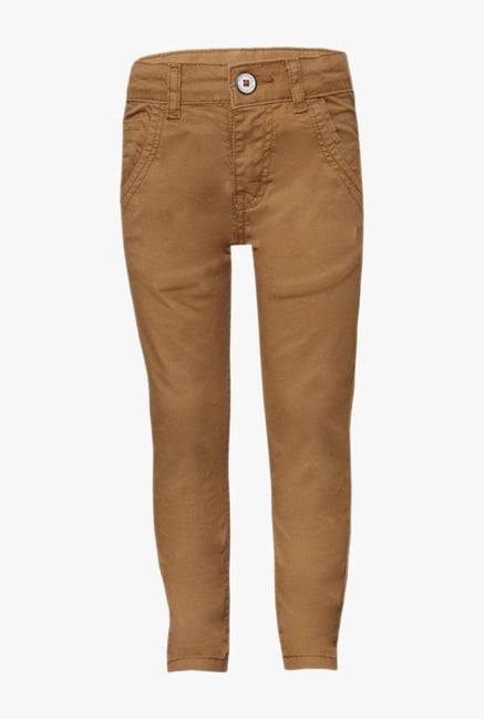 Tales & Stories Kids Brown Solid Jeans Tales & Stories Kids Brown Solid Jeans