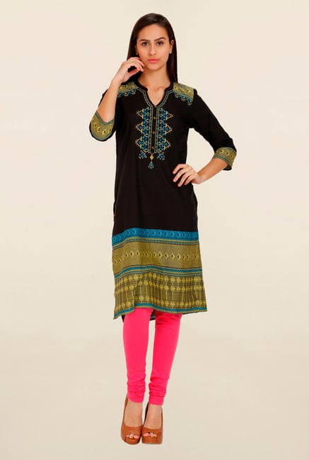 Aurelia Black Embroidered Kurta Aurelia Black Embroidered Kurta