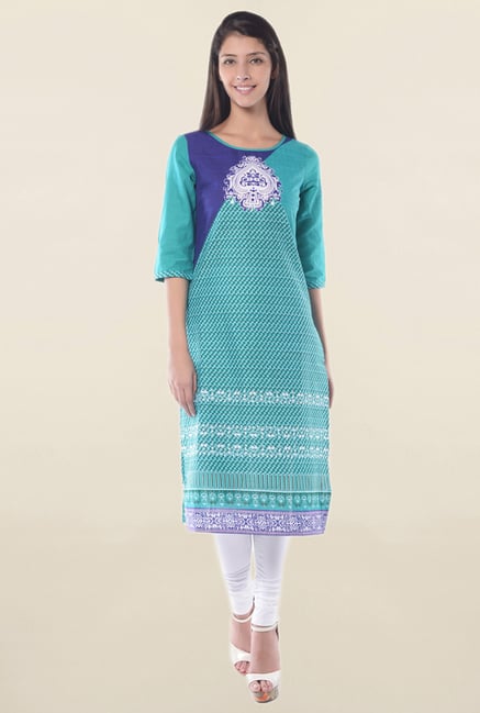 Aurelia Green Printed Kurta Aurelia Green Printed Kurta