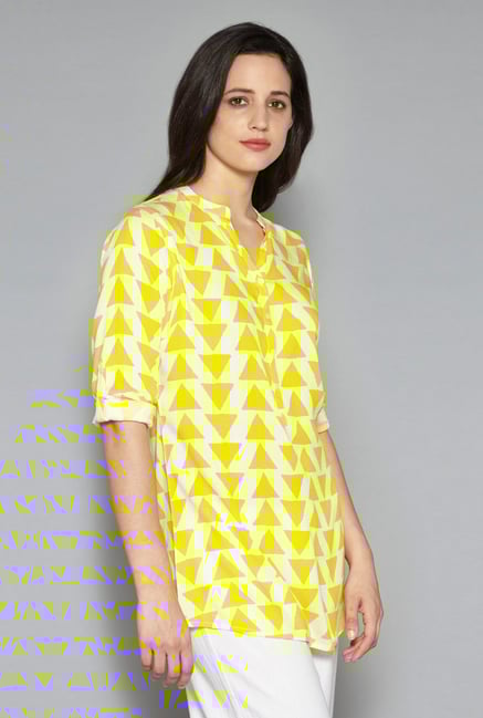 Utsa by Westside Yellow Printed Kurti Utsa by Westside Yellow Printed Kurti