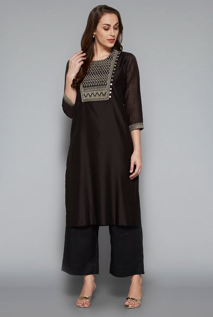Zuba by Westside Black Kurta Zuba by Westside Black Kurta