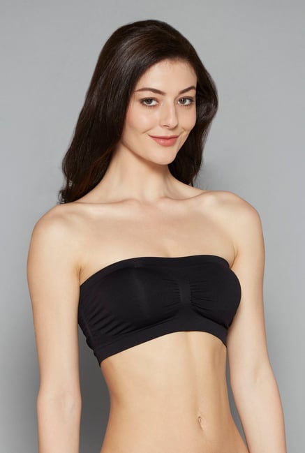 Wunderlove by Westside Black Seam Free Bandeau Bra Wunderlove by Westside Black Seam Free Bandeau Bra