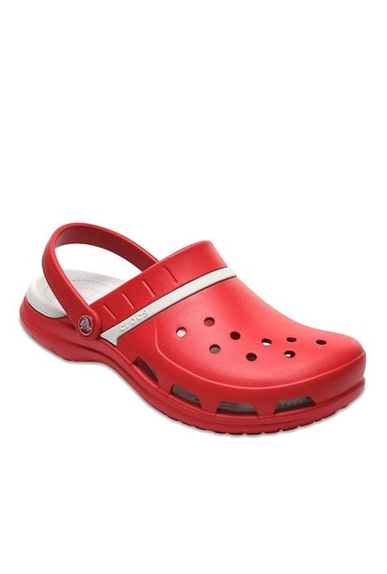 Crocs Modi Sport Pepper Red & Pearl White Back Strap Clogs Crocs Modi Sport Pepper Red & Pearl White Back Strap Clogs
