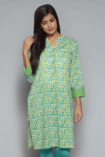 Utsa by Westside Lime Green Kurta Utsa by Westside Lime Green Kurta