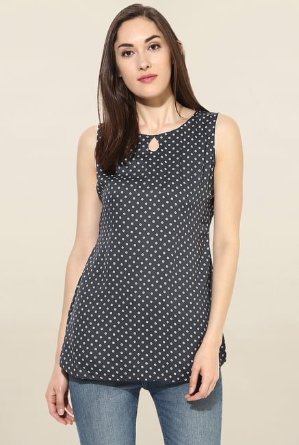 Mytri Black Printed Rayon Kurti Mytri Black Printed Rayon Kurti