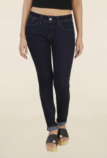 Levi's 711 Blue Skinny Fit Raw Denim Jeans Levi's 711 Blue Skinny Fit Raw Denim Jeans