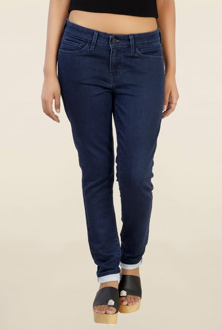 Levi's 711 Blue Skinny Fit Raw Denim Jeans Levi's 711 Blue Skinny Fit Raw Denim Jeans