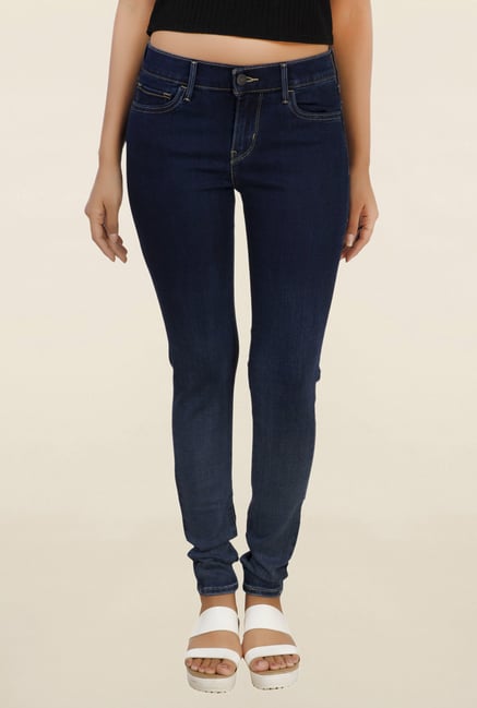 Levi's 710 Blue Skinny Fit Lightly Washed Jeans Levi's 710 Blue Skinny Fit Lightly Washed Jeans