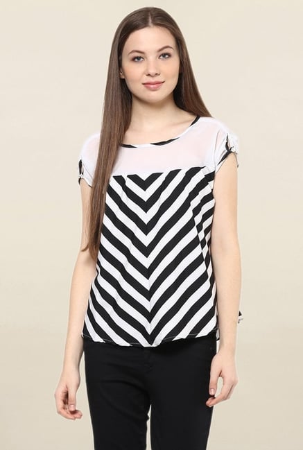 Mayra White Striped Top Mayra White Striped Top