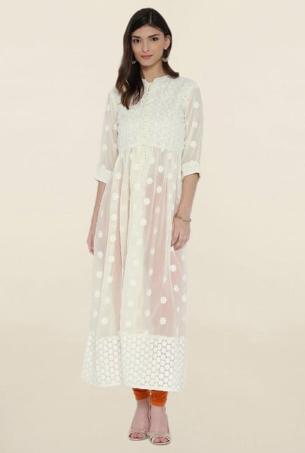Shree Cream Embroidered Kurta Shree Cream Embroidered Kurta