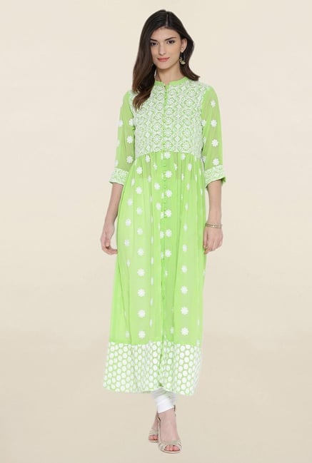 Shree Green Embroidered Kurta Shree Green Embroidered Kurta