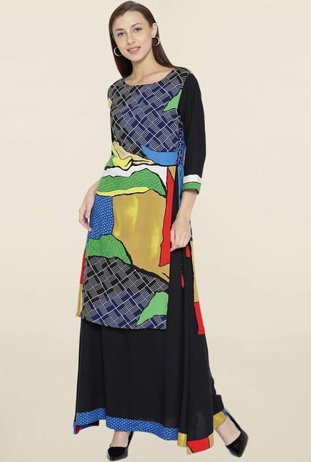 Shree Multicolor Printed Kurta Shree Multicolor Printed Kurta
