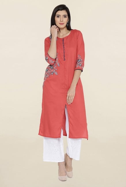 Shree Rust Embroidered Kurta Shree Rust Embroidered Kurta