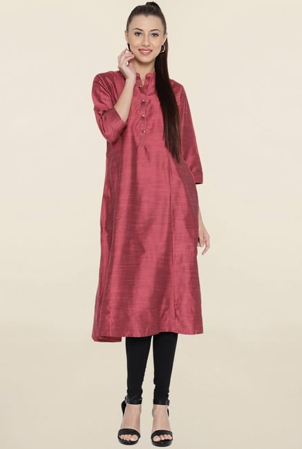 Shree Maroon Textured Kurta Shree Maroon Textured Kurta