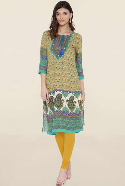 Shree Mustard Printed Kurta Shree Mustard Printed Kurta