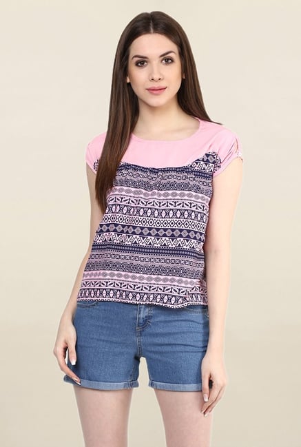Mayra Pink Printed Top Mayra Pink Printed Top