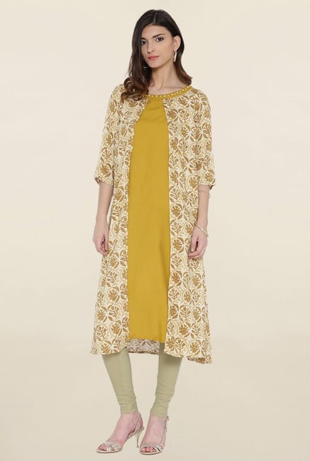 Shree Mustard Printed Kurta Shree Mustard Printed Kurta