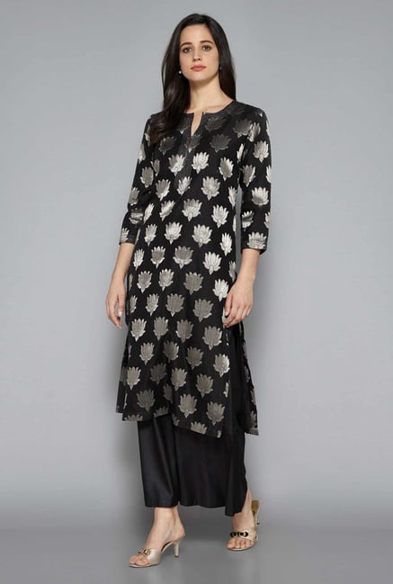 Zuba by Westside Black Kurta Zuba by Westside Black Kurta