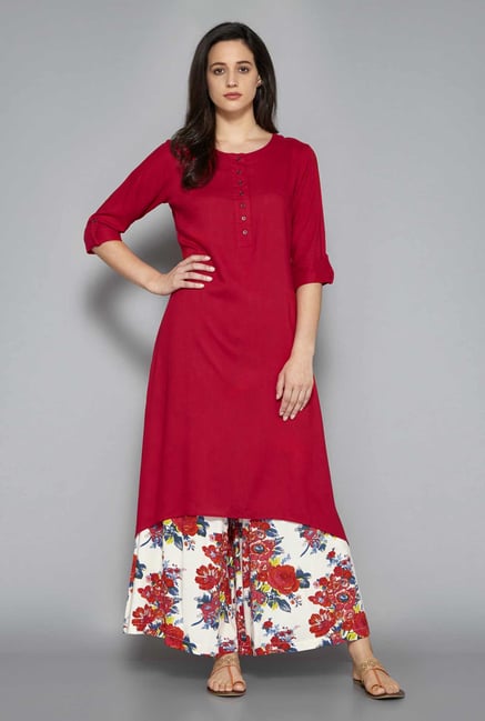 Utsa by Westside Red Kurta Utsa by Westside Red Kurta