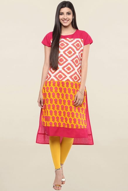 Suthidori Multicolor Printed Kurta Suthidori Multicolor Printed Kurta
