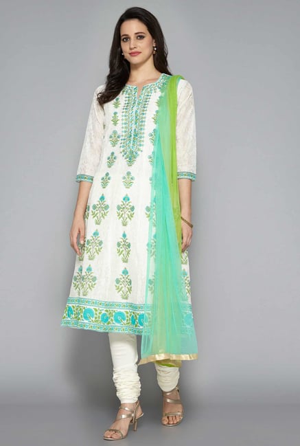 Vark by Westside Off-white Ethnic Set Vark by Westside Off-white Ethnic Set