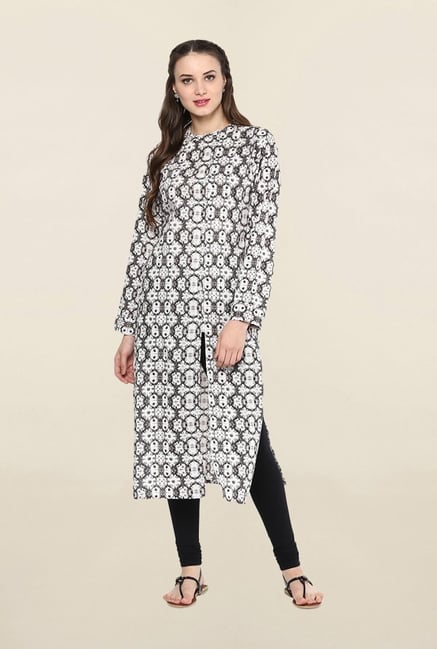 Jaipur Kurti Grey Printed Kurta Jaipur Kurti Grey Printed Kurta