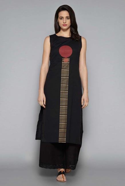 Utsa by Westside Black Dash Kurta Utsa by Westside Black Dash Kurta