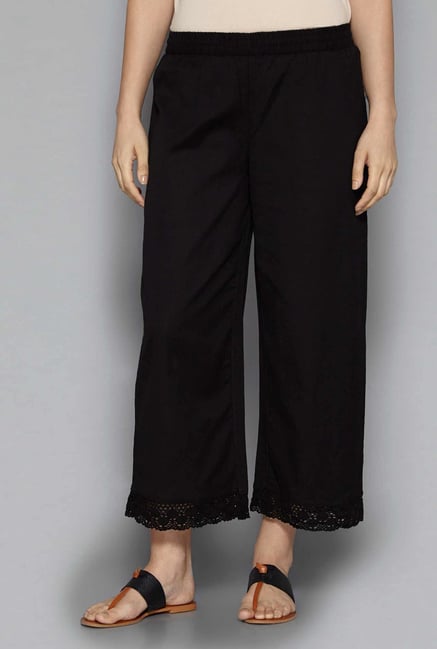 Utsa by Westside Black Cropped Palazzos Utsa by Westside Black Cropped Palazzos