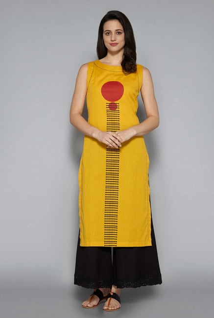 Utsa by Westside Yellow Dash Kurta Utsa by Westside Yellow Dash Kurta