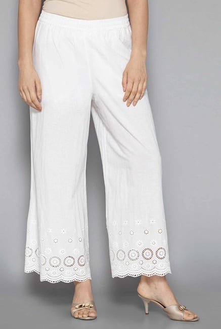 Zuba by Westside White Palazzos Zuba by Westside White Palazzos