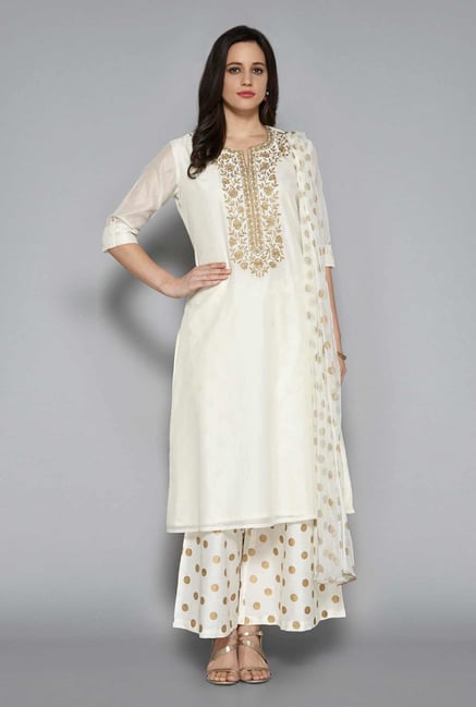 Vark by Westside Off White Ethnic Set Vark by Westside Off White Ethnic Set