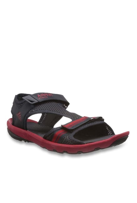 Adidas Black & Red Floater Sandals Adidas Black & Red Floater Sandals