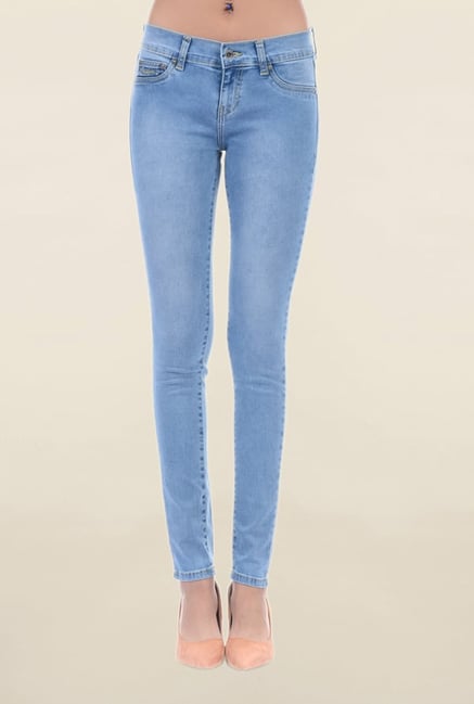 Pepe Jeans Blue Slim Fit Lightly Washed Low Rise Jeans Pepe Jeans Blue Slim Fit Lightly Washed Low Rise Jeans
